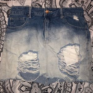 Ombré Denim Skirt